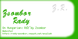 zsombor rady business card